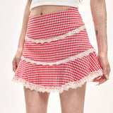 Gingham Picnic Ruffle Skirt