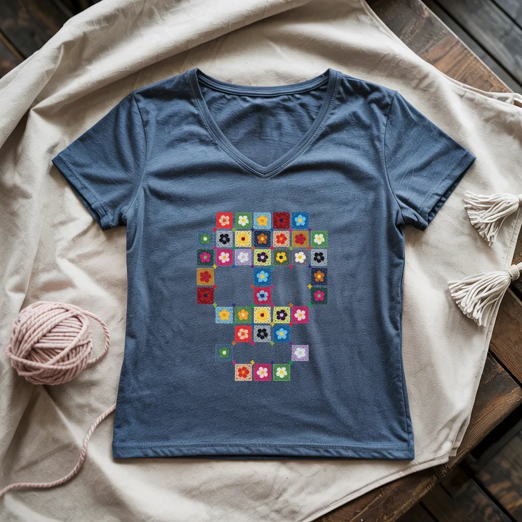 Granny Skull Lady V-neck