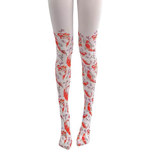 Koi Fish Print Tights