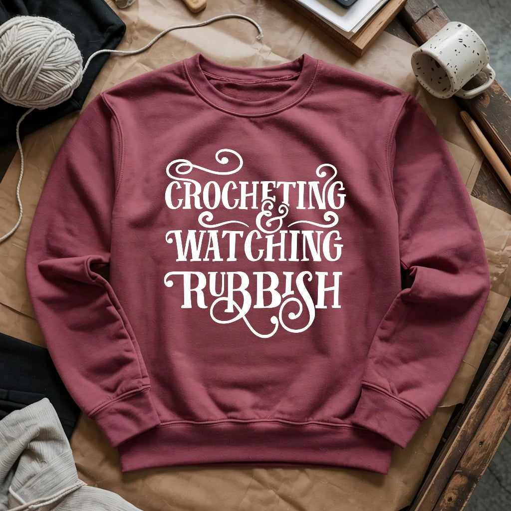 Crochet And Christmas Movie Sweatshirt