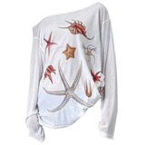 Mermaid Aesthetic Off-Shoulder Top