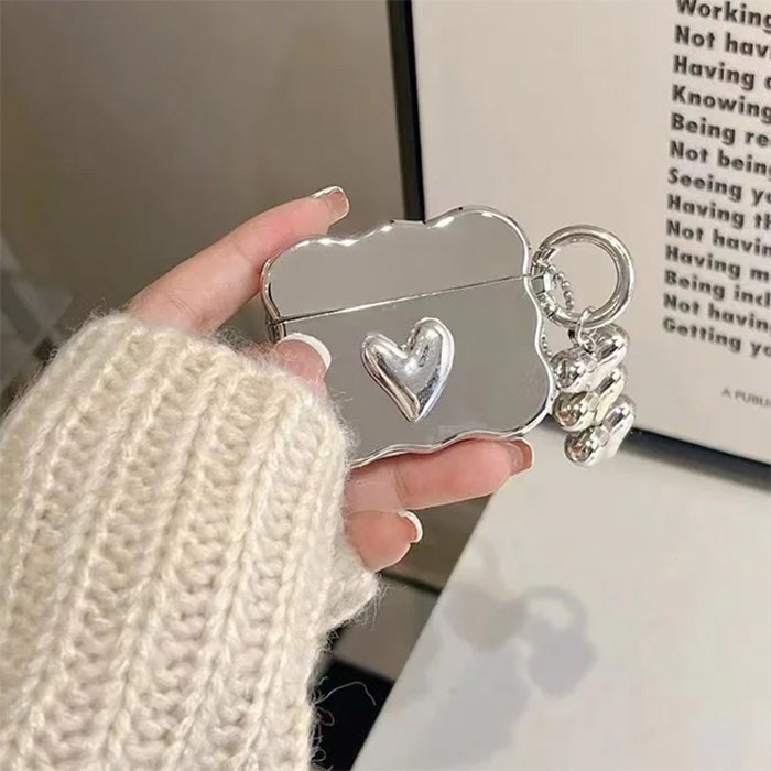Grunge Aesthetic Metal Heart Airpods Case