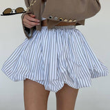 Pinstripe Balloon Skirt