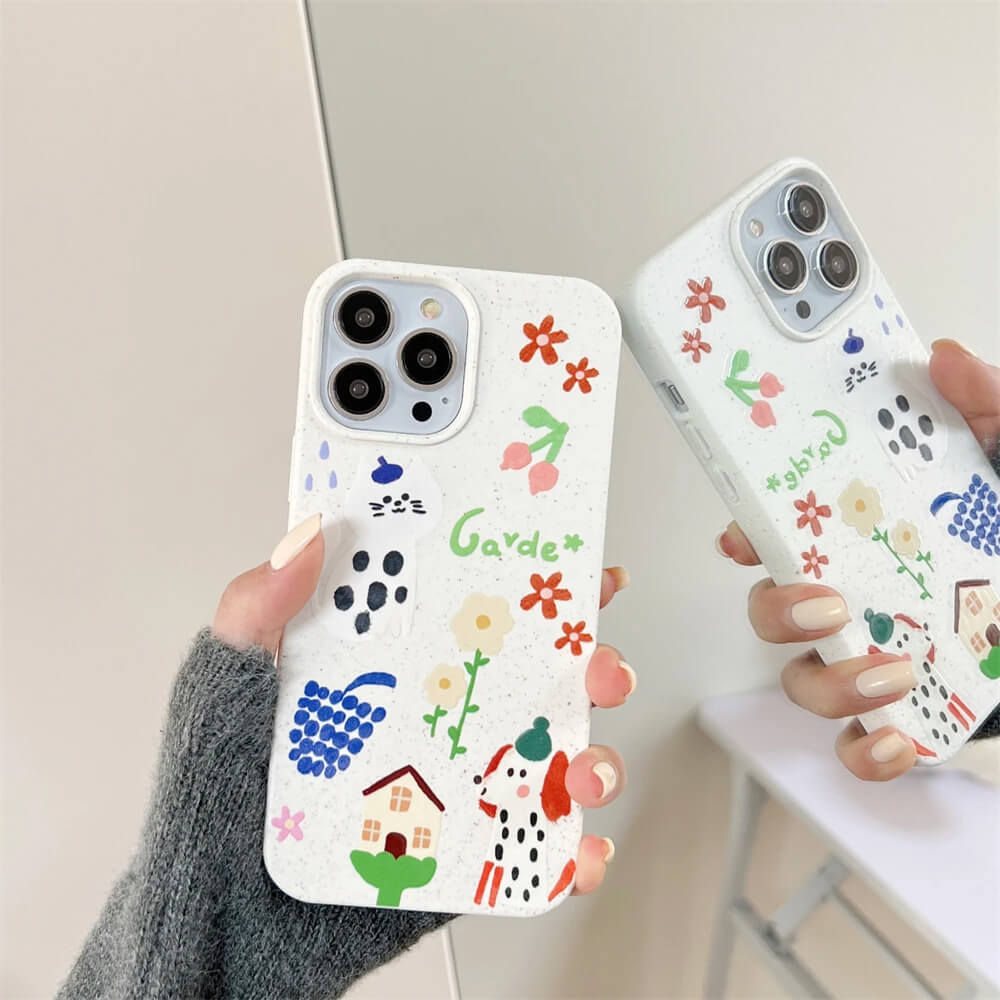 Playful Paws & Petals iPhone Case