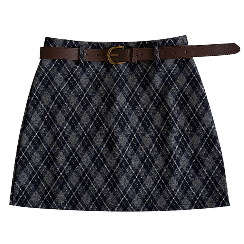 Library Crush Argyle Mini Skirt