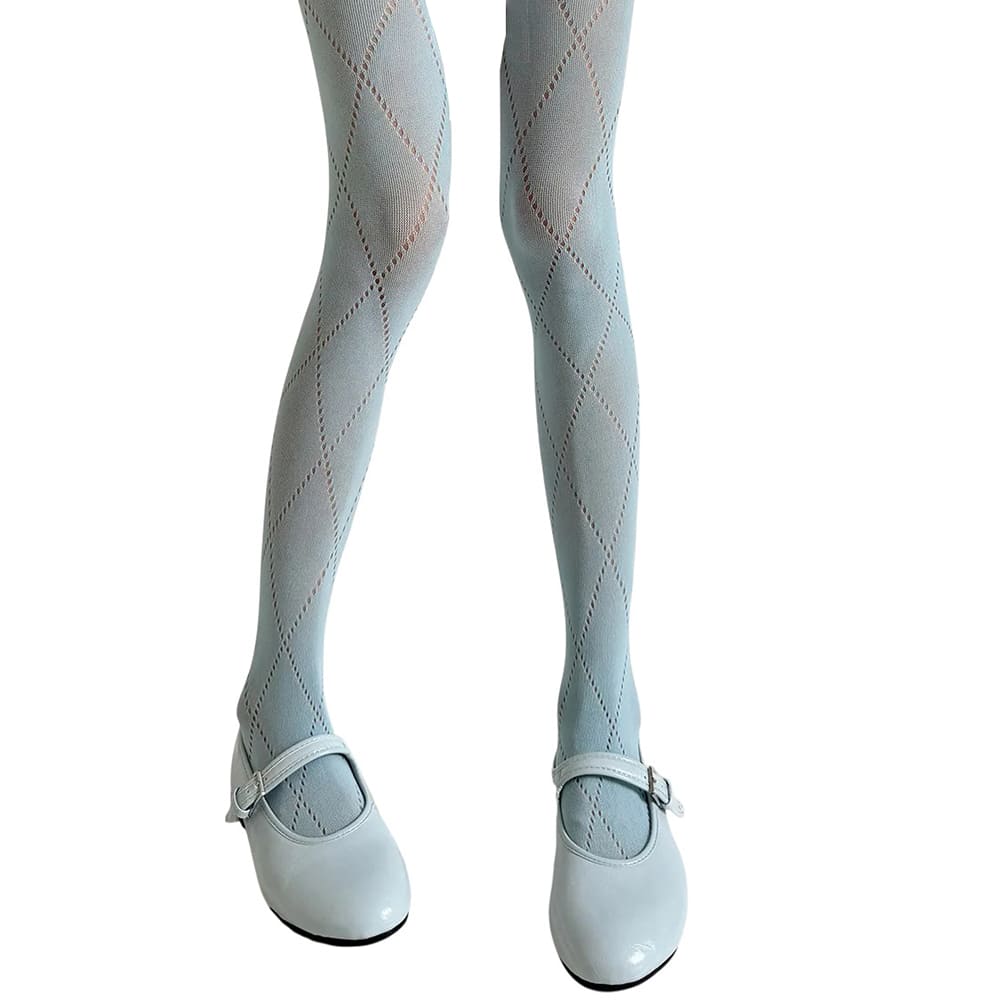 Preppy Argyle Pattern Tights