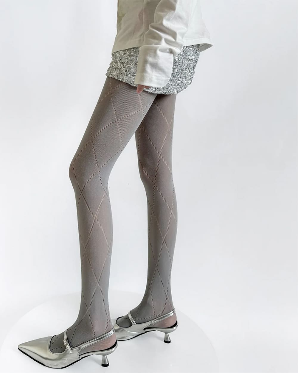 Preppy Argyle Pattern Tights