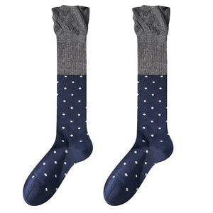 Preppy Polka Dot Knee High Socks