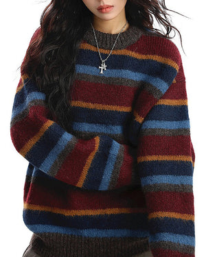 Primary Colors Striped Knit Sweater