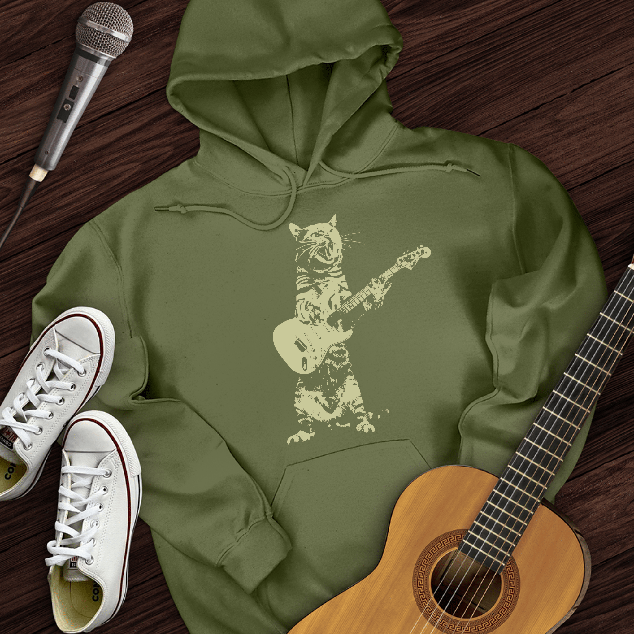 Cat Guitar Hoodie