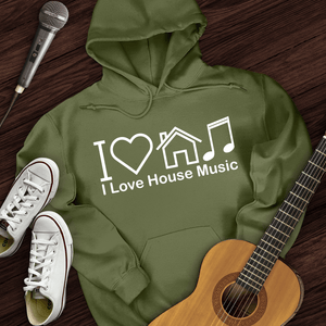 I Love House Music Hoodie