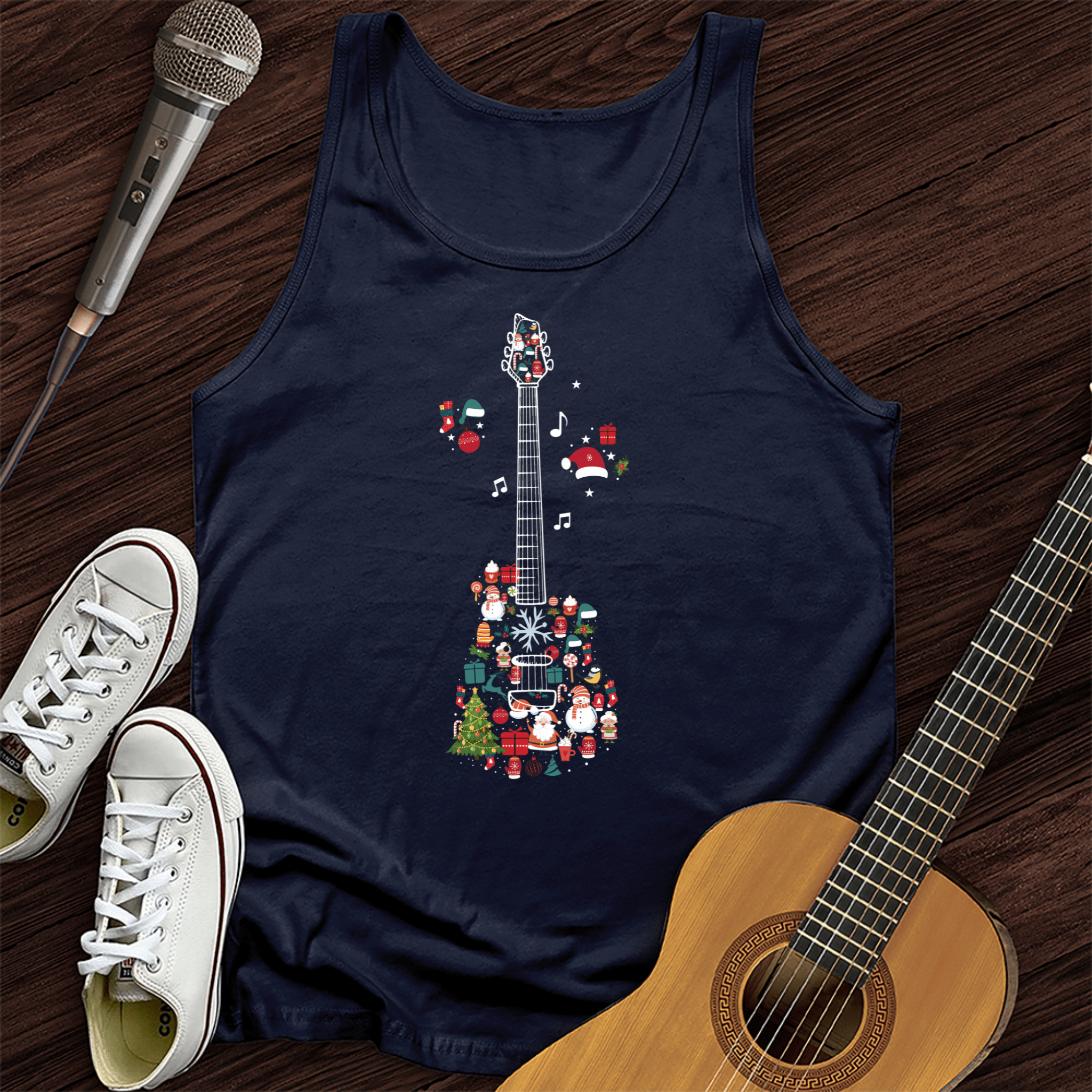 Guitar Christmas Tank Top