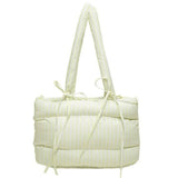 Puffer Striped Shoulder Bag