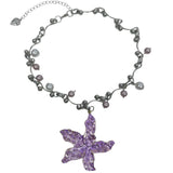Purple Tropical Flower Choker