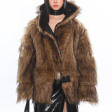 Crime Time Reversible Fur Jacket