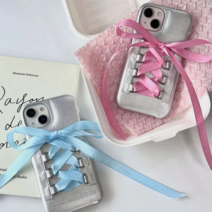Balletcore Ribbon Lace Up iPhone Case