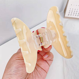 Soft Girl Heart Hair Claw