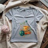 Tea & Thread Lady V-neck