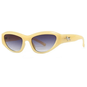 Star Cat Eye Yellow Sunglasses