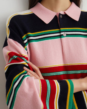 Campus Secrets Stripe Rugby Polo Shirt