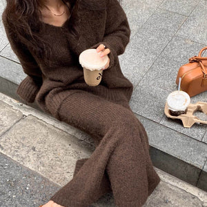 Mocha Sweater & Skirt Co-Ord