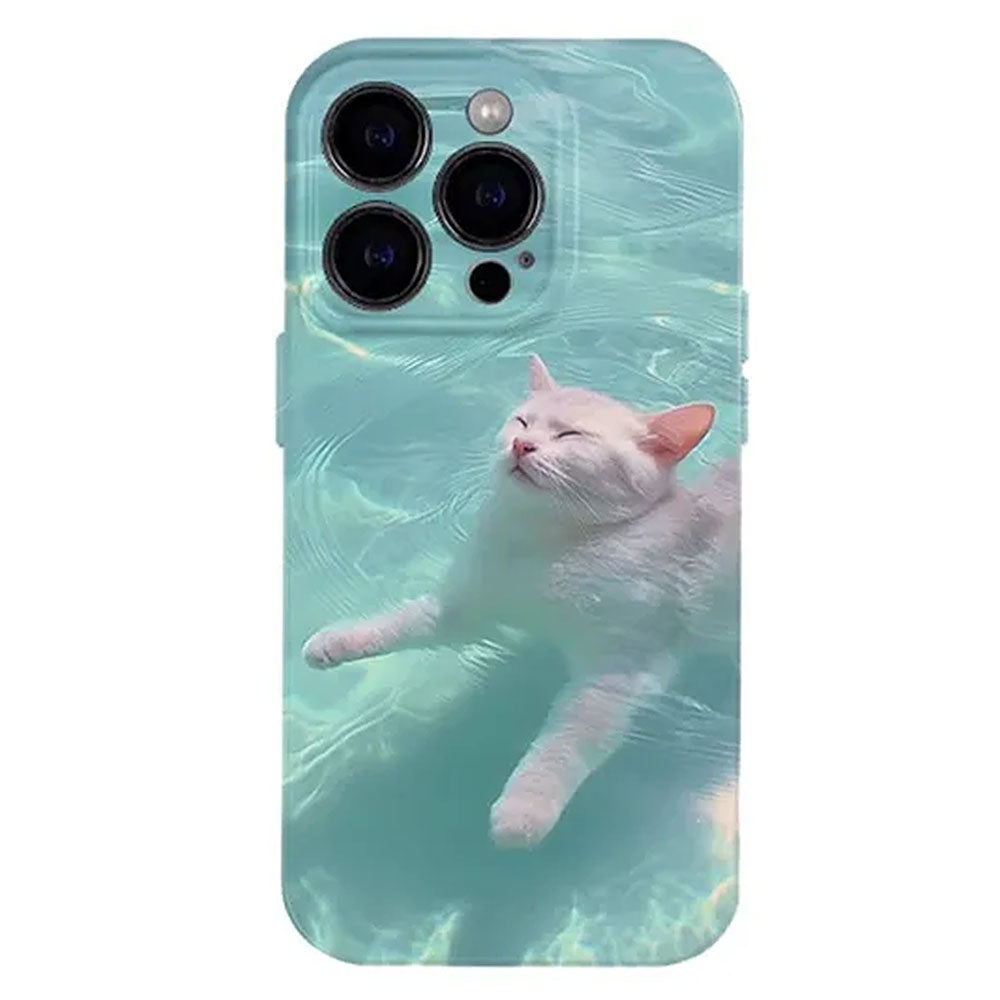 Swimming Cat iPhone Case