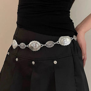 Vintage Style Medallion Chain Belt