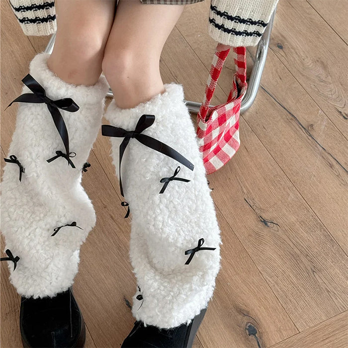 Y2K Bows Leg Warmers