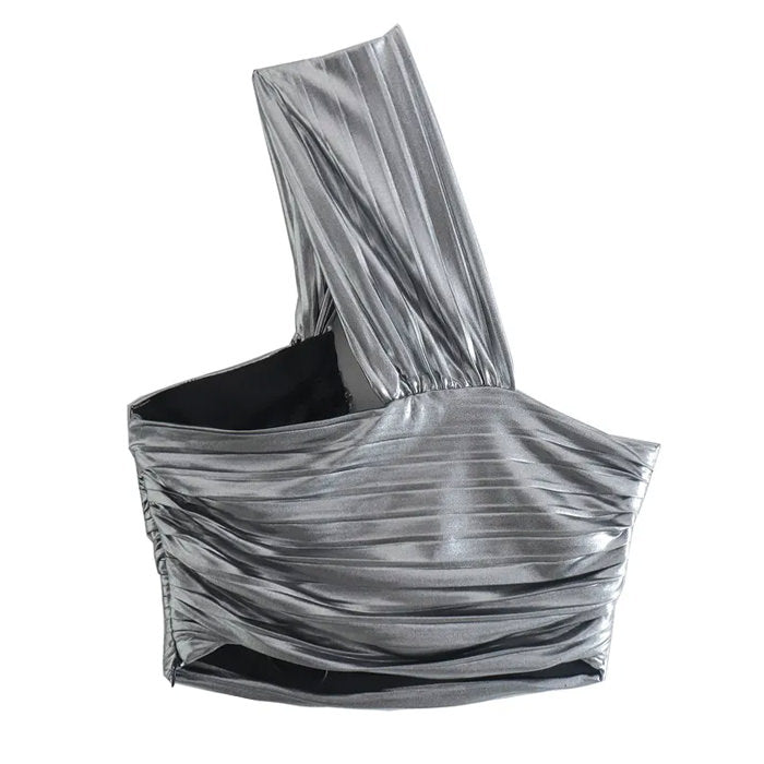 High Fashion Silver Top