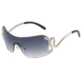Y2K Snake Rimless Sunglasses